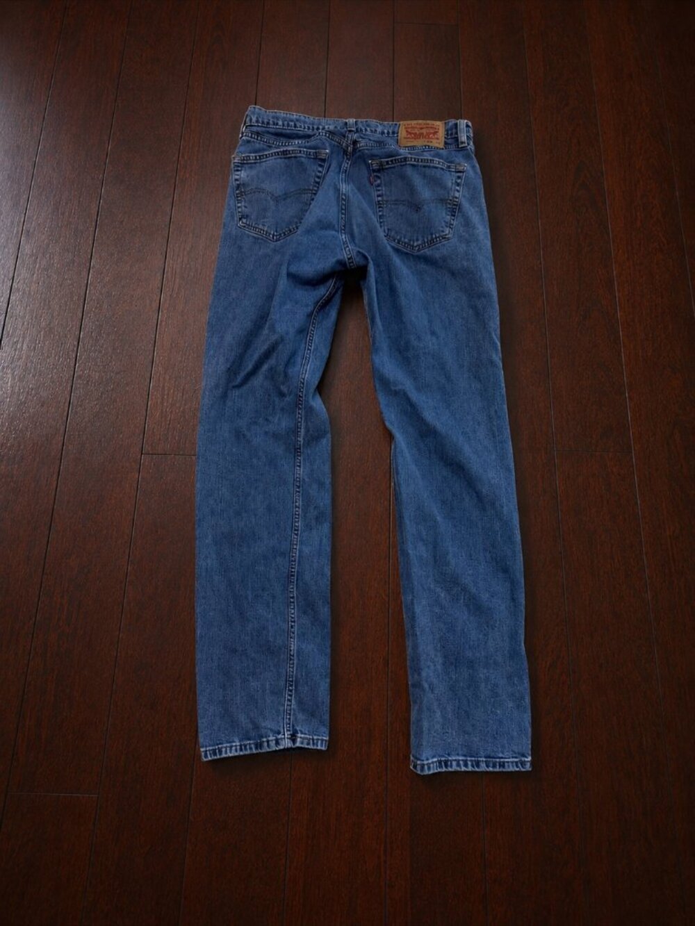 Levi's 505 Men's Blue Straight Leg Jeans 34x34 Medium Wash Classic Denim Pants - Picture 2 of 4
